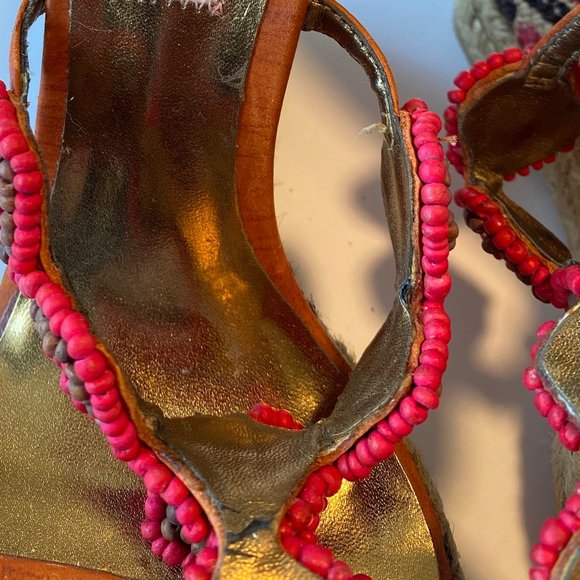 JLo by Jennifer Lopez Beaded Aztec Wedge Sandals - Picture 11 of 11